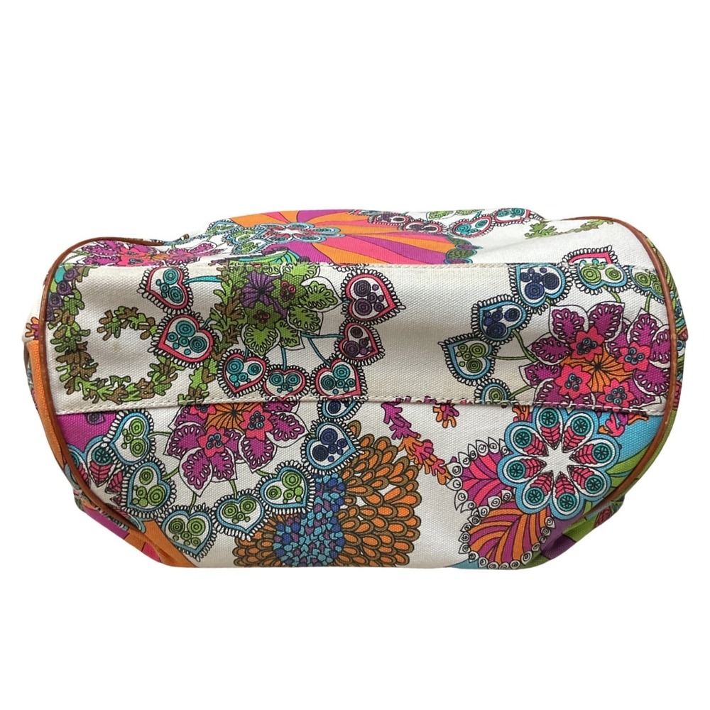 Trina Turk Women's Floral Printed Canvas Leather Trim Resort Sachet Bag One Size - Picture 9 of 15